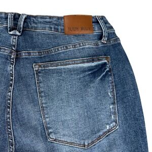 Judy Blue Skinny Jeans Light Wash Distressed Hem Women's Plus 18W Stretch